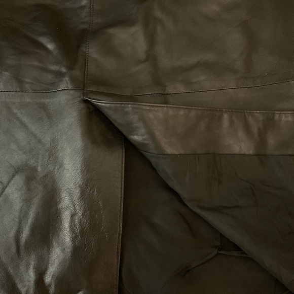 MODA A'PARTENIA VINTAGE BLACK LEATHER MIDI SKIRT.size 40 EU - Picture 12 of 15